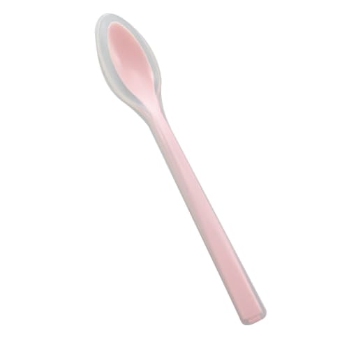 Saito Kogyo Soft Rubber Spoon, Silicone One-Piece Type, Pink, Deep