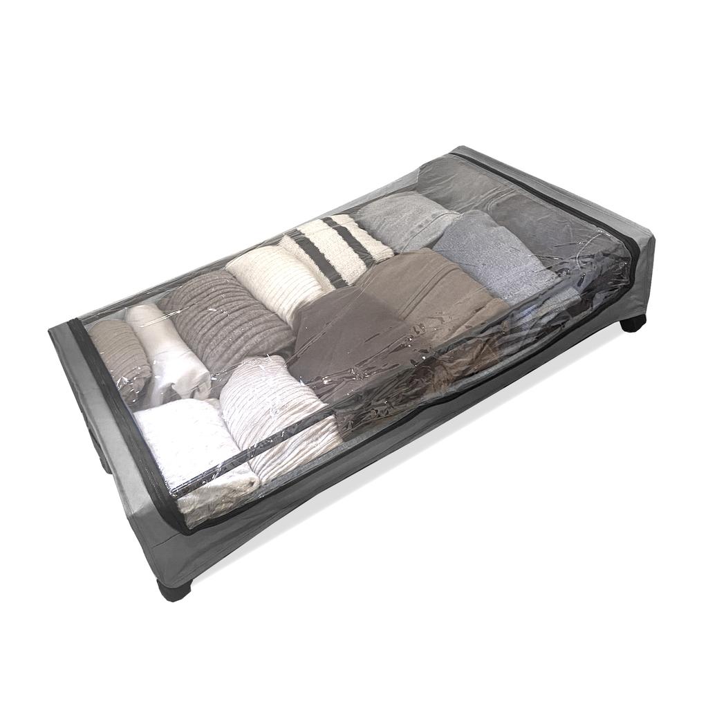 Organizador Bajo Cama Square – Con Ruedas y Tapa Transparente – Plegable para Ropa y Zapatos – Nyana Home
