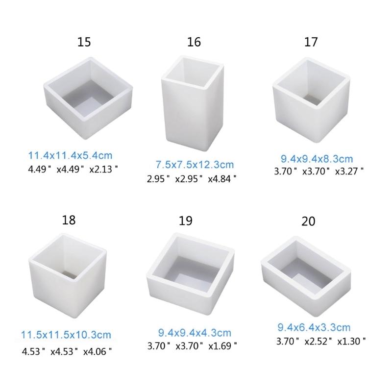 Square Round Rectangle Mould Geometric Decorative Ornament Decors Silicone Mold