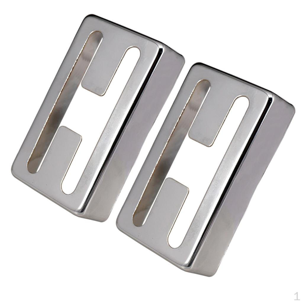 2pcs Brass Electric Guitar Pickup Cover Covers H-Shaped 3 Colors