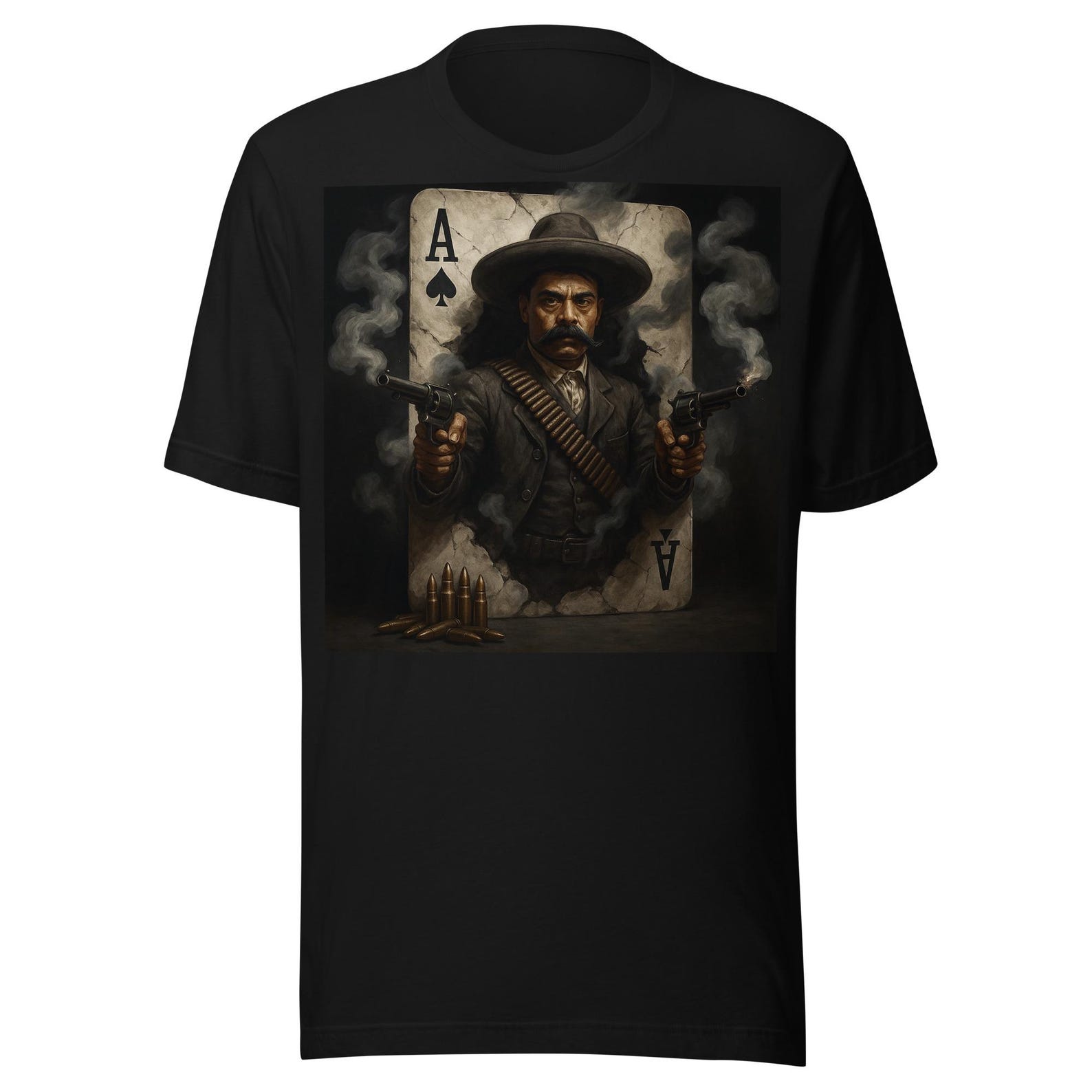 Zapata Pistolas Cartas Unisex t-shirt L