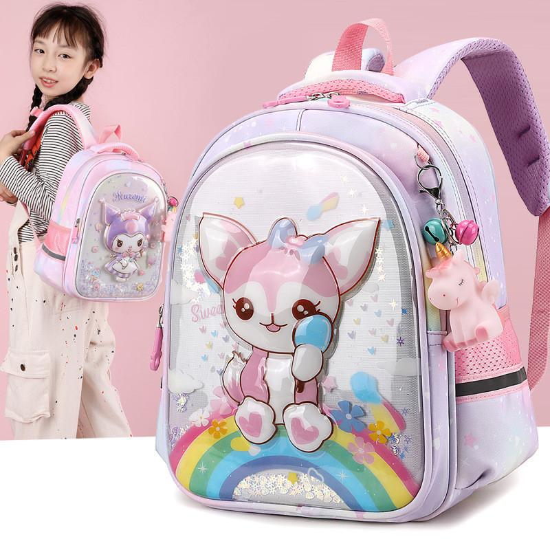 Adorable Cartoon Kids Backpack Large Capacity Nylon For Boys And Girls School Use
