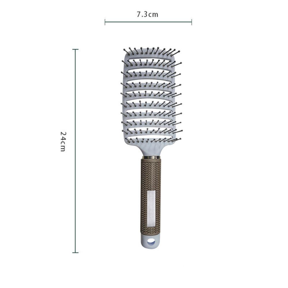 Plastic Scalp Hair Brush Black White Red Purple Curved Massager Brush Anti-static Wide Tooth Hairdressing Styling Tools