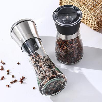 Manual 1/2Pcs Salt Pepper Grinder Pepper Grinder Salt Grinder Stainless Steel Salt And Pepper Shakers Kitchen Mills Accessories