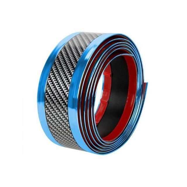 new Car carbon fiber rubber molding strip soft black bumper decorative threshold protector car styling sticker
