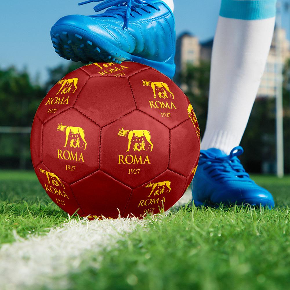 AS Roma football club Indoor Size 5 Soccer Ball Colorful Machine Stitched PVC Competition Ready Durable High-Bounce