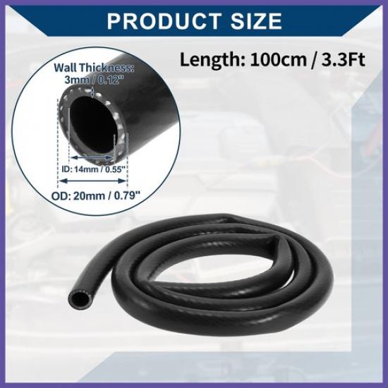 9/16" 14Mm ID 3Mm Thickness Silicone Vacuum Hose For Air And Water