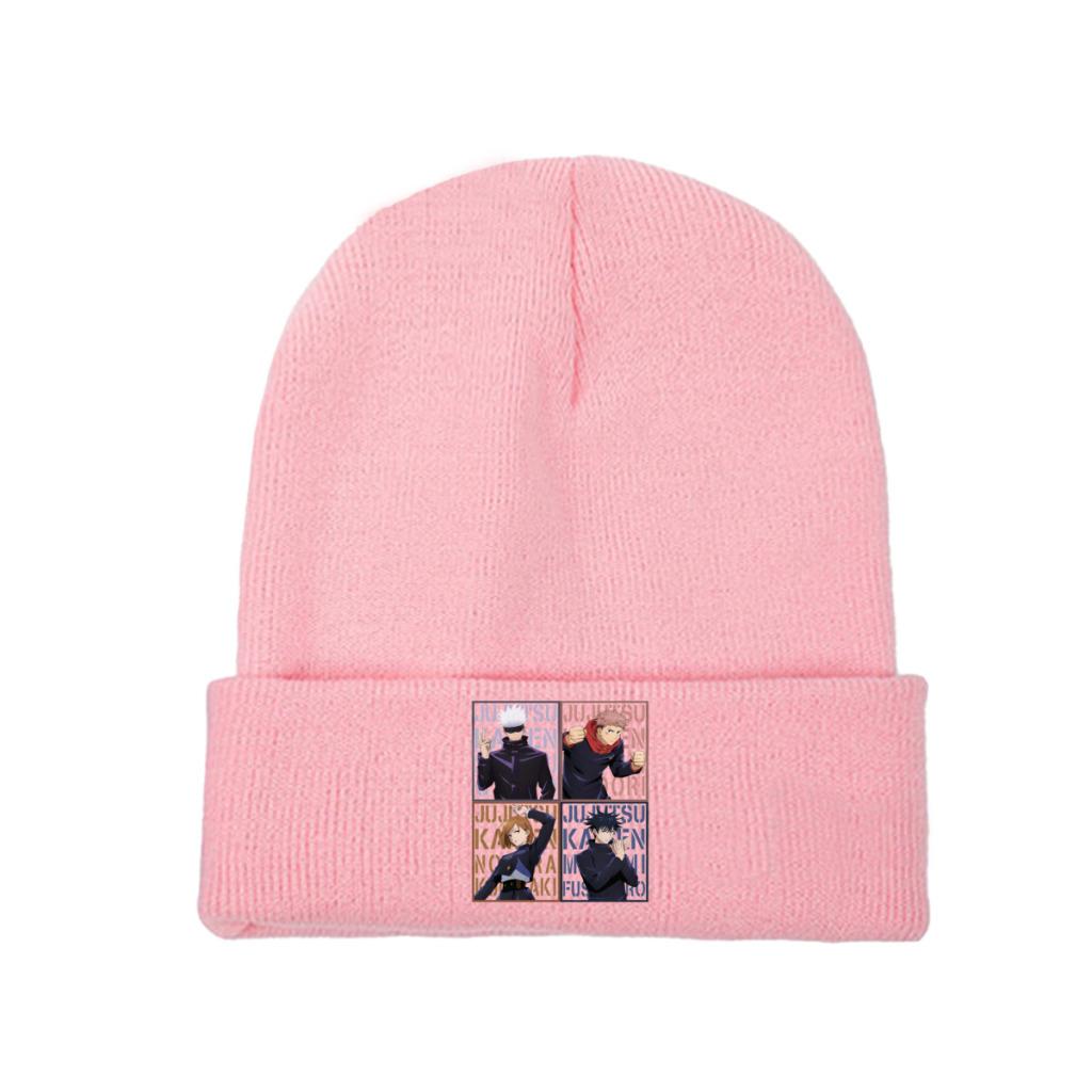 Jujutsu Kaisen Satoru Gojo Yuji Itadori Megumi Knitted Hat Beanie Autumn Winter Hats Warm Fashion  Caps for Unisex Women Gifts