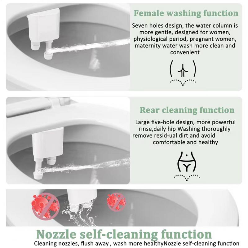Intelligente Toilette Bidet-Sprüher Nicht-elektrisches Selbstreinigendes Bidet-Werkzeug Mit Einstellbarem Druck Toilettenaufsatz für Badezimmer Hotel