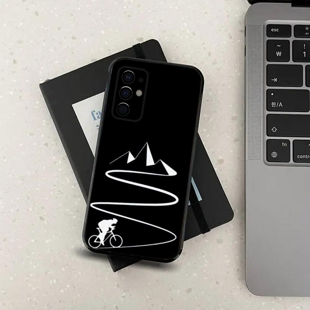 Road Bike Cyclist Cycling Phone Case For Samsung Galaxy A13,A21s,A22,A31,A32,A52,A53,A71,A80,A91 Soft Black Cover