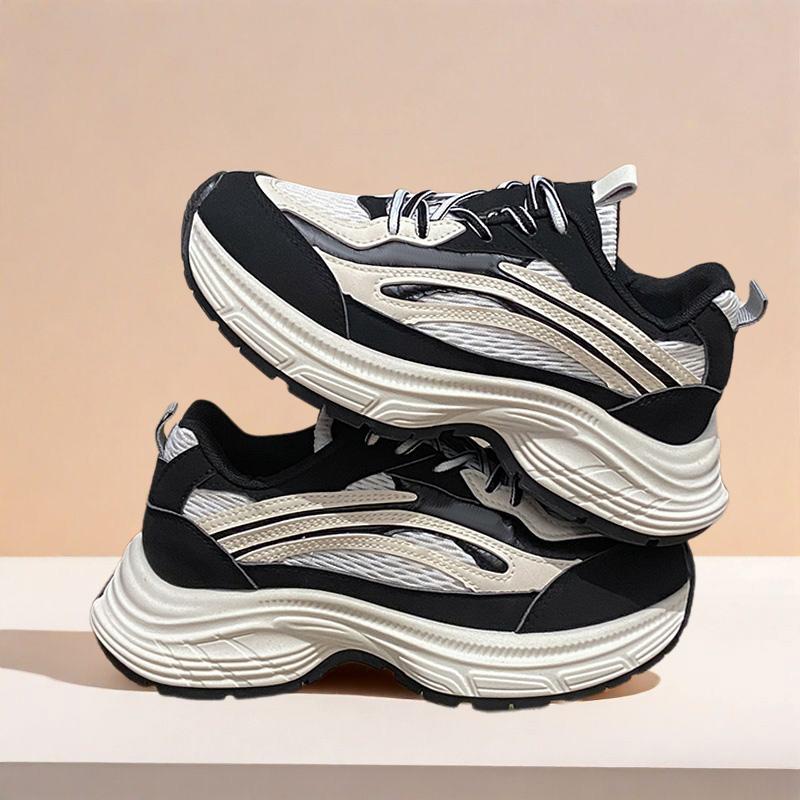 

Новая обувь на небольшой платформе Весна и Осень Повседневная спортивная обувь Маленькие белые кроссовки Толстая подошва Женская повседневная обувь 35 чёрный