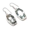 Natural Black Rutile Gemstone 925 Sterling Silver Jewelry Earring 1.65" AEE-11242