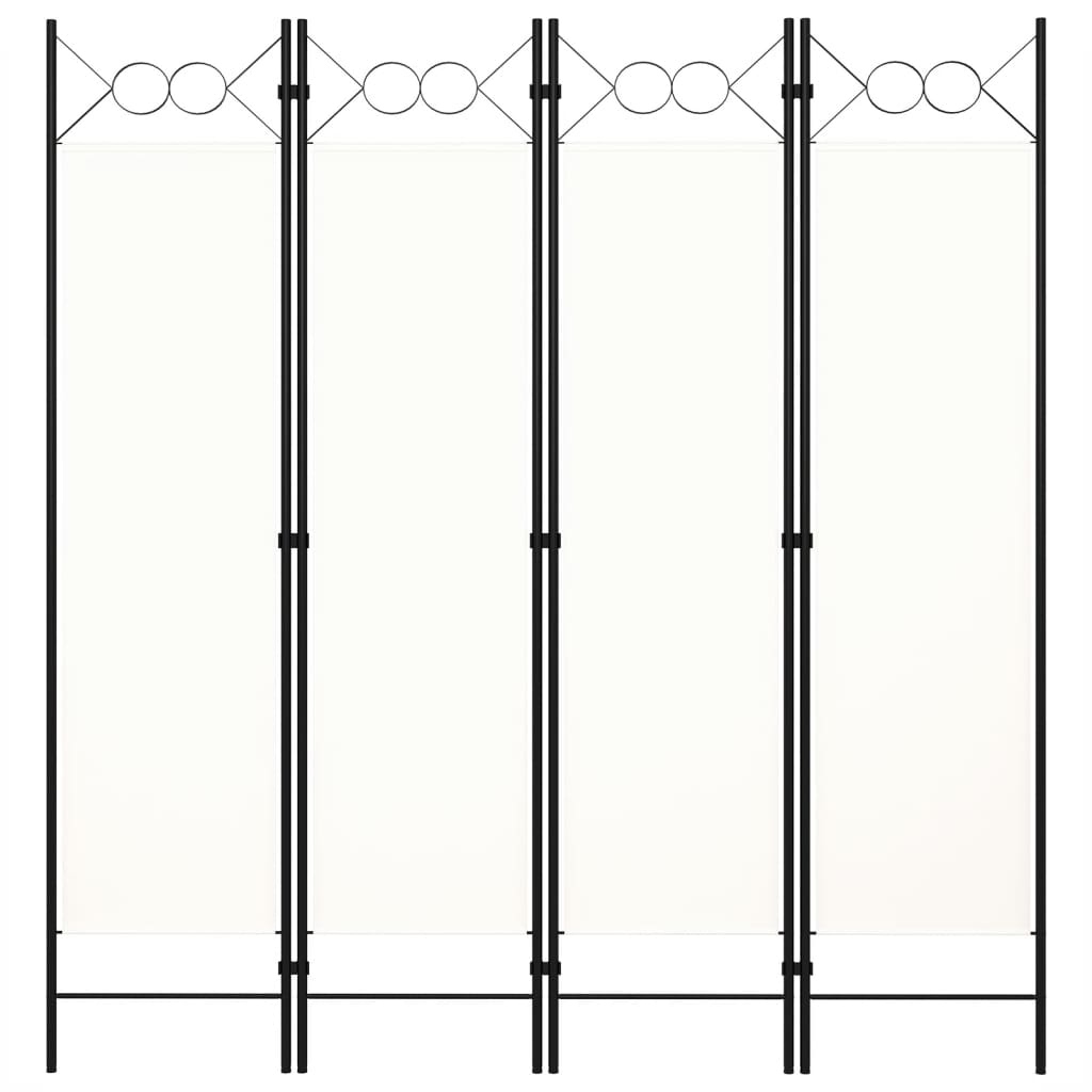 4 Piece Room Divider White 160 x 180 cm