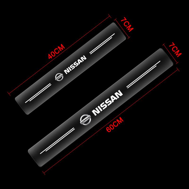 4 Stuks Auto Drempelbeschermer Transparant Decoratief Embleem 3D Sticker Voor Nissan Nismo Tiida Teana ALTIMA SYLPHY MURANO KICKS QASHQAI GTR