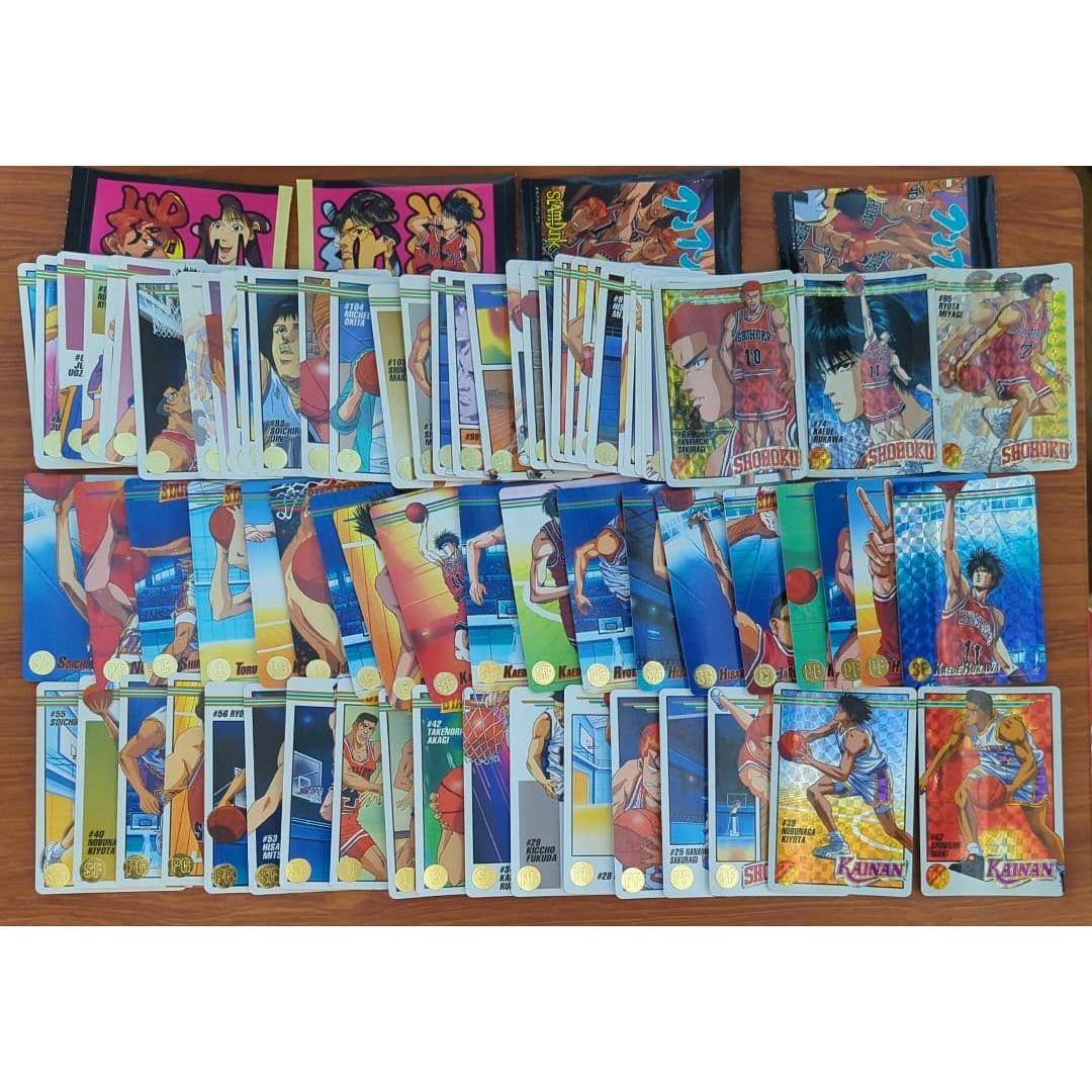 Used Slam Dunk Carddass 6 pieces including Kira, total set of about 70 pieces + stickers, bulk sale