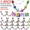 1-8PCS Christmas Foil Tinsel Garland 3M Hanging Decorations Ceiling Wreath Festival Xmas Party Home Holiday Decoration Supplies