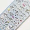Hello Kitty Kuromi Cinnamoroll 3D Jelly Sticker Kids Kawaii Transparent Paster Phone DIY Decoration Classic Toys Children Gift