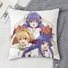 H-Higurashi When They Cry Double-Sided Printed Square Decorative Cushion Cover For Sofa Living Room Home Decor
