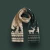 Christmas Gift Deer Scarf Women's Winter Versatile Cute Student Thickened Warm Knitted Scarf Tide Gift