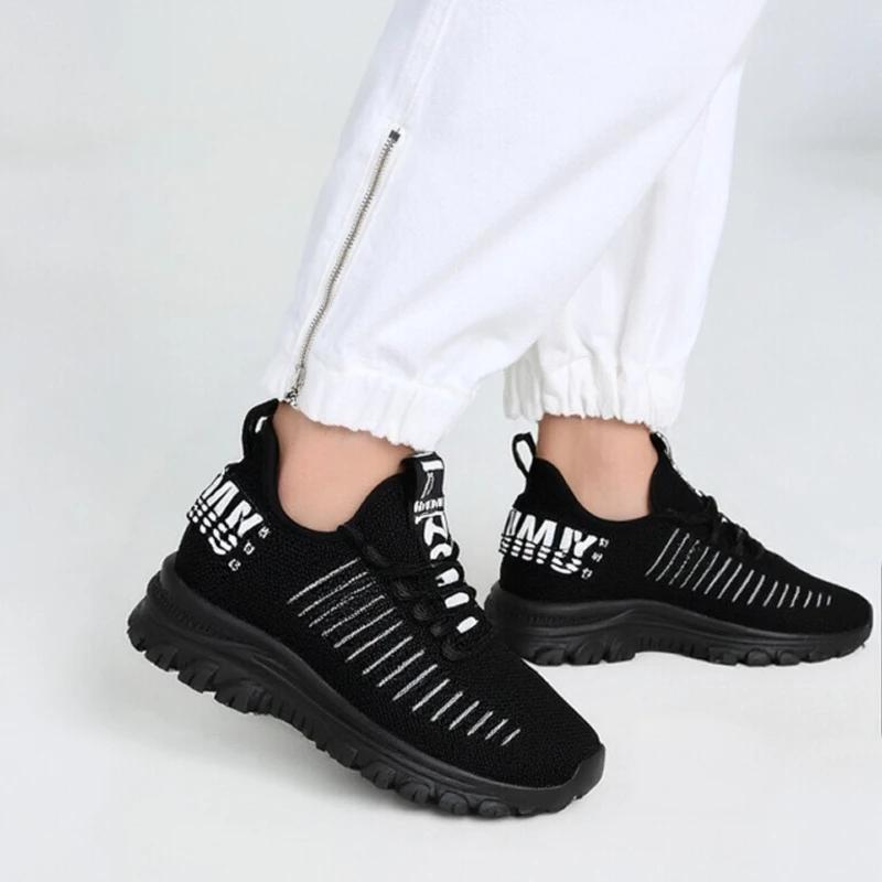 Women'S Lightweight Tennis Shoes Fashionable Comfortable Lace Up Shoes Outdoor Volleyball Tennis Training Sports Platform Shoes
