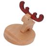 2 Sets Cellphone Stand Deer Shaped Multifunctional Wooden Desk Mobile Phone Stand Desktop Decorations
