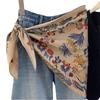Multi-functional Floral Triangle Scarf Matching Pants Decorative Headscarf New Waist Belt  Summer