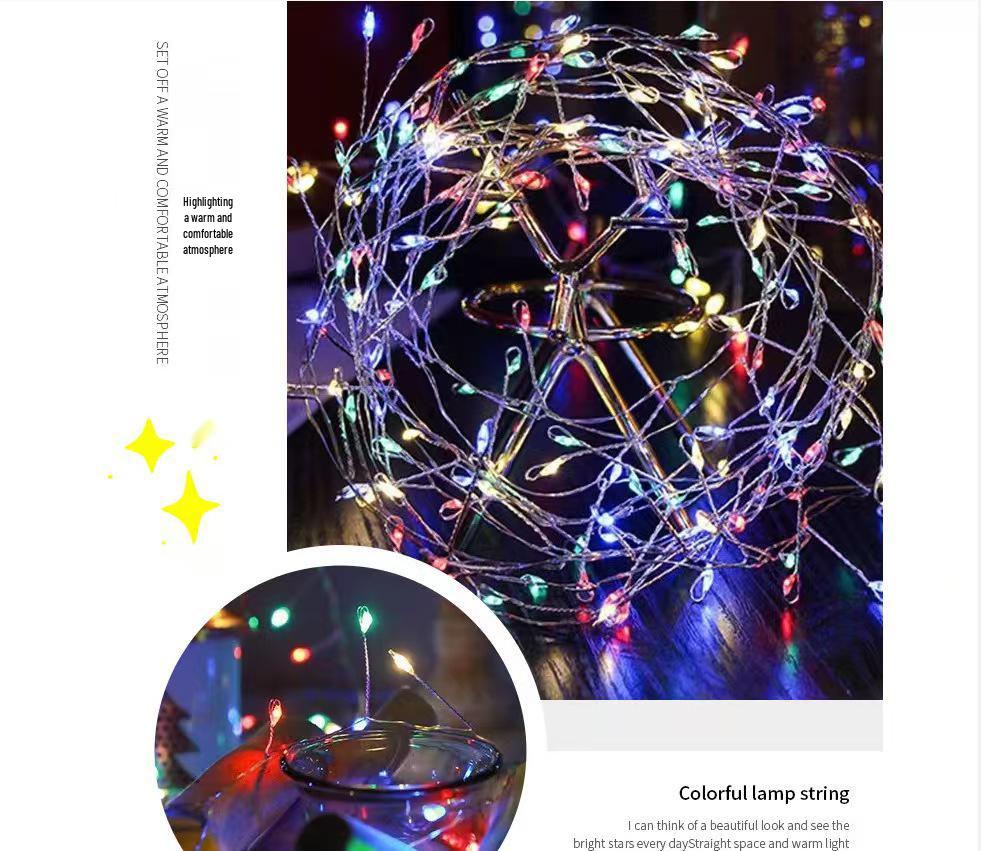 Knallkörper LED Kupfer Lichterkette für Weihnachten und Feiertags-InnenDekoration