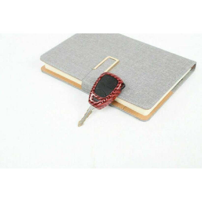 Red Carbon Fiber Key Fob Case Protector Shell for Jeep Wrangler JK 07-17/Compass