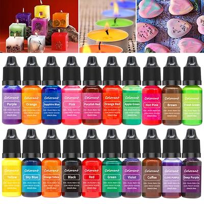 10 ml Kerzenfarbstoff, auslaufsicher, konzentriert, hochessenz, Aromatherapie, Farbseife, Tönungspigment, Sojawachs, Paraffin