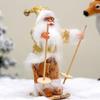 Enchanting Santa Skiing Display Portable Santa Skier Doll Festival Hanging Decorations for Celebration