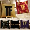 Luxury T-Tom F-Ford Pillow Case Anti-dustmite Pillowcase Invisible zipper silky Sofa cushion cover