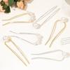 Pearl Metal Hair Stick Hair Fork Minimalist Hair Stick Exquisite U-shaped Hairpin  Party