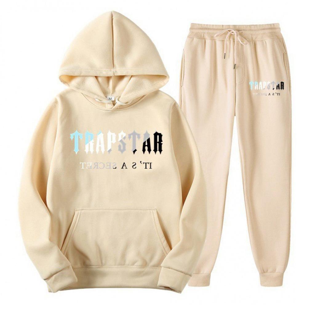 Women's Hooded Athletic Tracksuit Unisex Two-Piece Running Clothing Long Sleeve Pullover Hoodie Sweatshirt + Track Pants Set