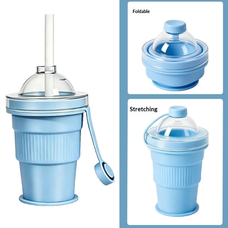 Foldable Silicone Ice Ball Maker Cup Ice Mold For Cocktails Large Sphere Easy Release Reusable Freezer Travel Mug