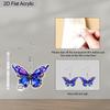 2D Flat Purple and Colored Butterfly Elements Dangle Earrings Lightweight Colorful Earrings for Women Jewelry Gifts Acrylic Material