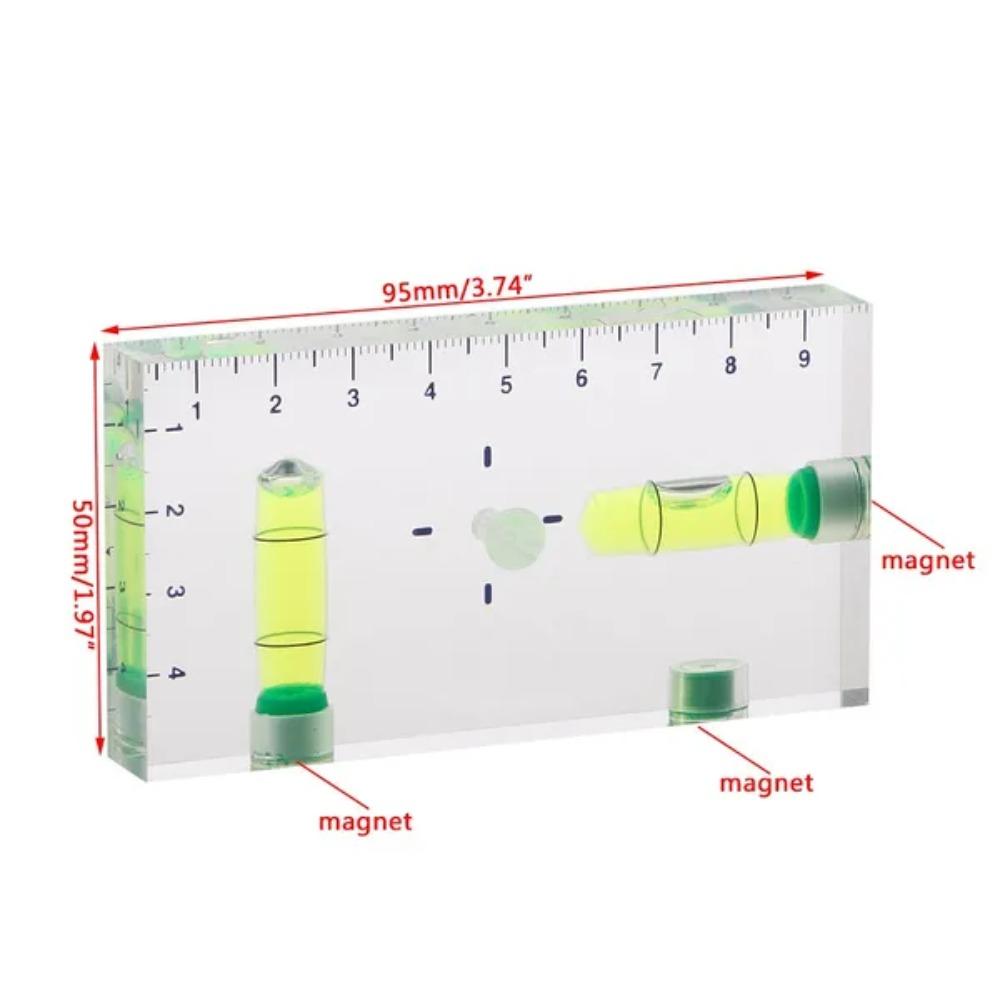 High Precision Transparent Two Direction Magnetic Level Bubble Mini Level MAS 1pc