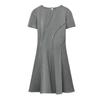 Spring New Women clothes Stitching Decorative round Neck Short sleeve A- line Hem Mini Dress 2121023