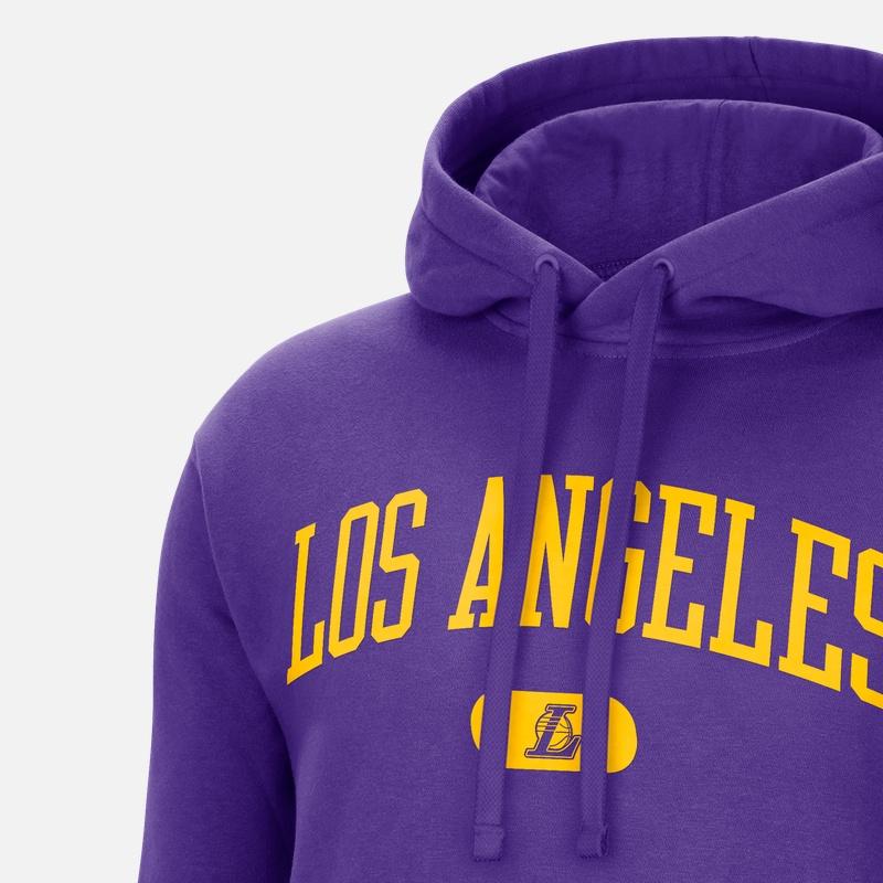 Nike Los Angeles Lakers Pullover hooded Long Sleeves Purple Men's CV4615-504