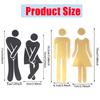 Abnehmbare 3D Toiletteneingangsschild Wandaufkleber Lustige Frau & Mann WC Waschraumtür Poster Spiegeloberfläche Aufkleber DIY Dekor Neu