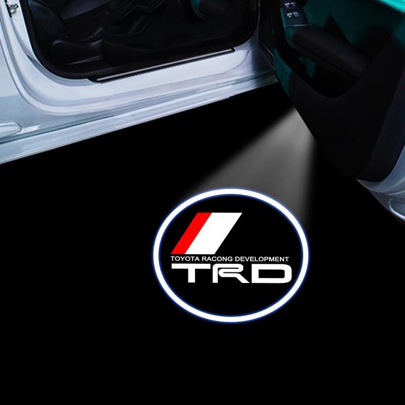 1/2pcs LED Car Door Courtesy Light Projector Welcome Lamp Car Badge for Toyota TRD GR Chr Corolla Yaris Rav4 E150 E120 Land Cruiser 200