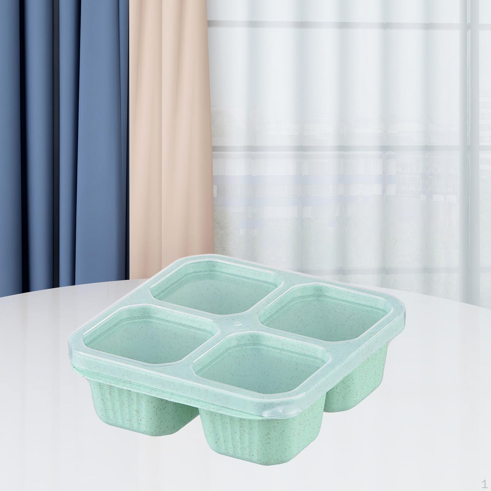 Bento Snack Box Portable Divided Food Container for Candy Pasta Dried Fruits blue зелёный