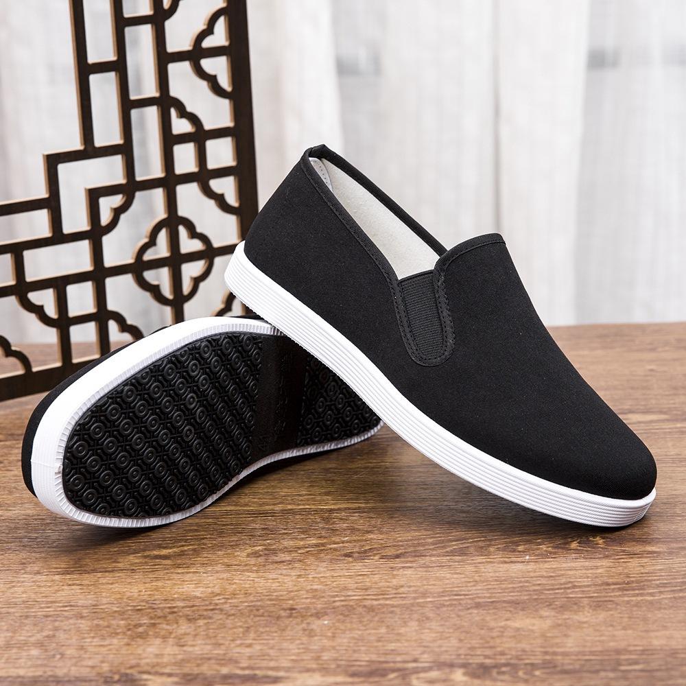 One-pedal Old Beijing Cloth Shoes 2025 New Men's Cloth Shoes Thick-soled Non-slip Dad Shoes Breathable Flat-soled Driving Shoes