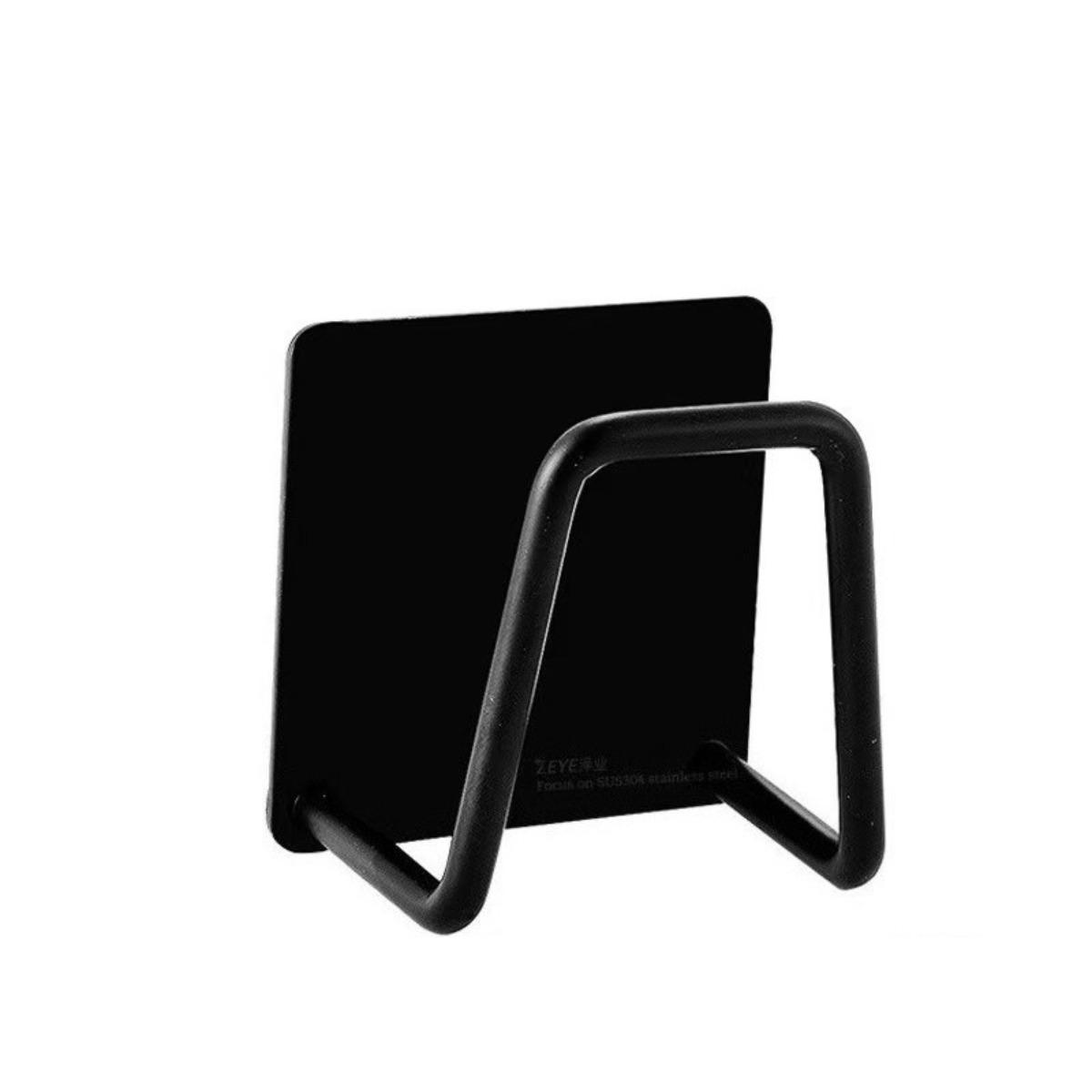 

6/5/4/3/2/1PCS Kitchen Sink Stainless Steel Sponge Rack Hook, No Punching Strong Adhesive Hook, Bathroom Towel Hook, Kitchen Door Hanging Clothes Hook 1 PCS чорний