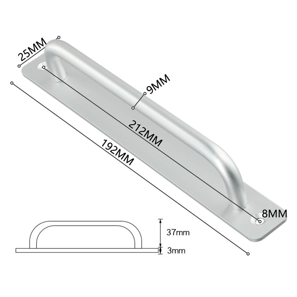 AaSliding Door Handle Aluminum AlloyPullPush Door Handle For Gate Toilet Door Punch-free Pulls Furniture Hardware