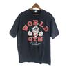 Men's World Gyms San Diego California Vintage Muscle T-Shirt Large Size Heavyweight Bodybuilding Gym Tee with Iconic World Gyms Logo, Weightlifting