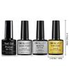 Nail Art Gel Set: No Wipe Top & Base Coats, Matte Top, Bonding Agent