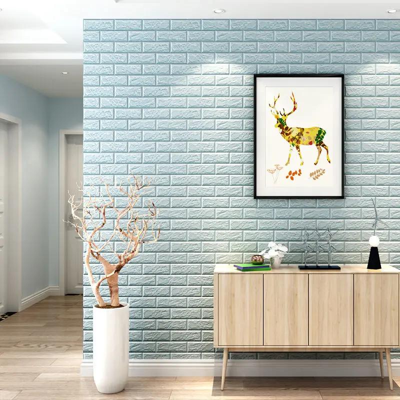 Thickened Stereoscopic Wallpaper Keep Warmer Anti-collision Stickers Moisture-proof Soft Package Wall Decorative Brick Pattern