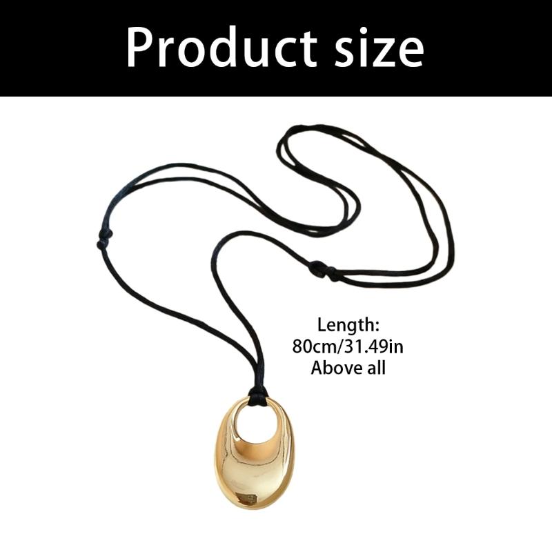 Verstellbare Lederband-Choker-Halskette mit minimalistischem Metallring-Design für Damen Modeschmuck Geschenk