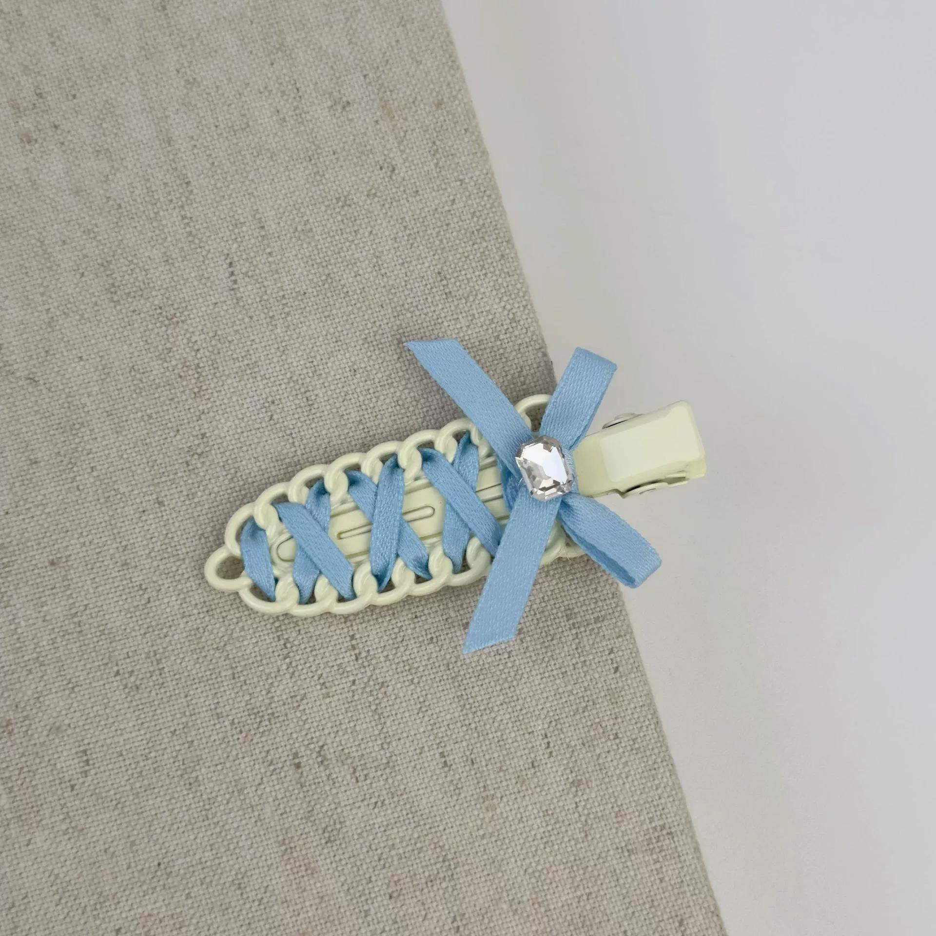 

2026 New Ballet Ribbon Seamless Hairpin Side Bangs Clip Seamless Hairpin Female Bow Top Clip Seamless Clip Headdress