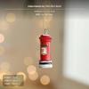 Christmas Ornament Santa Snowman Reindeer Resin Hanging Decor Mailbox 4x1.8x1.6cm